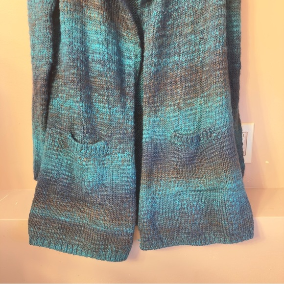 Lucky Brand Open Front Cardigan Sweater Teal Black Women Size XS - Picture 3 of 9